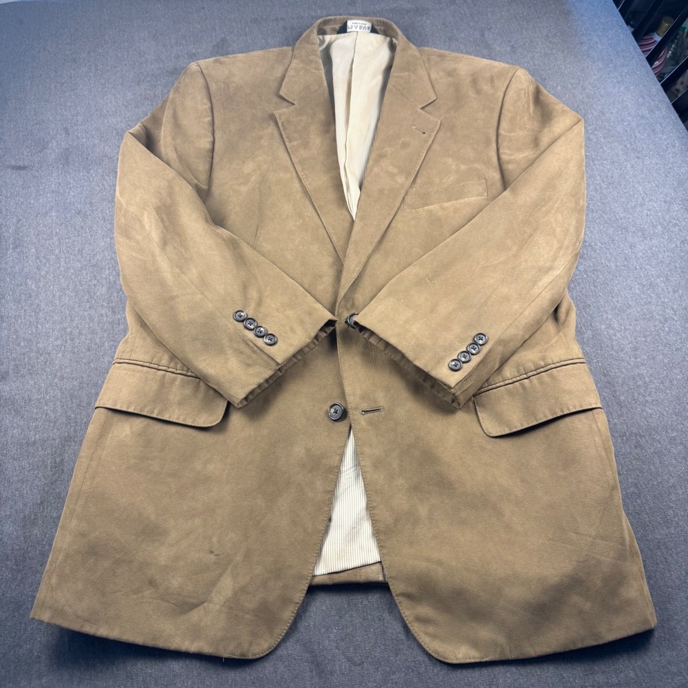 Jos A Bank Mens Tan Mircopoloy Blazer Sport Coat Jacket Size 44 R - Picture 4 of 9